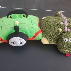 2 pillow pet pillows . One Thomas and friend and one aligator